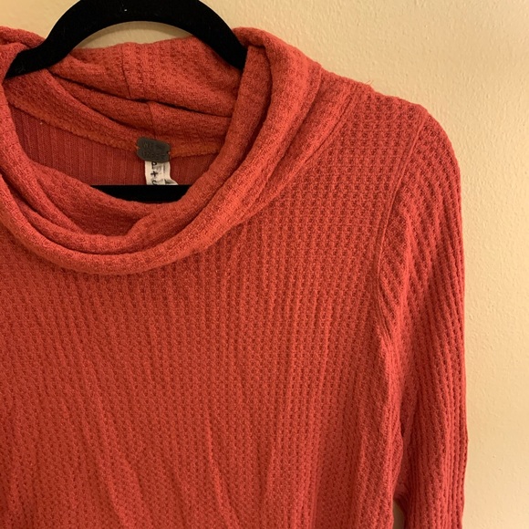 Free People Waffle Turtleneck - Picture 2 of 5